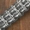 1" Gunmetal & Silver Metallic Lace Gimp Trim – Pull-Through Threading Decorative Upholstery Braid